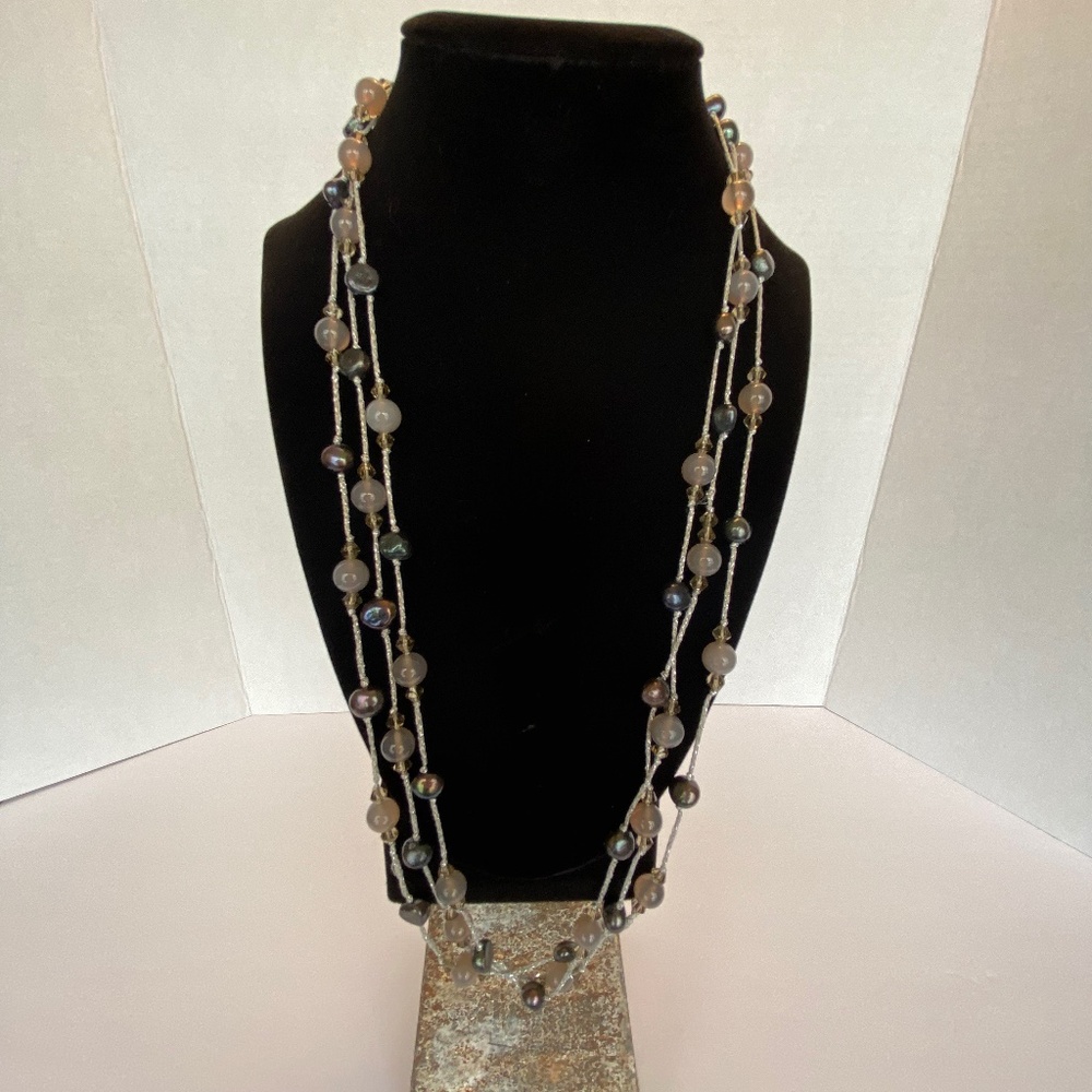 12 INCH LONG BEADED NECKLACE